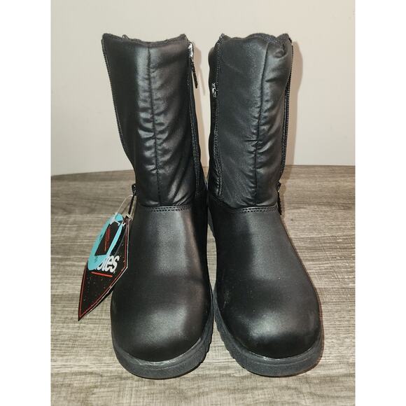 Totes Gina Black Women's Waterproof Thermolite Snow Winter Boots NWT Size 7.5 - Picture 1 of 11